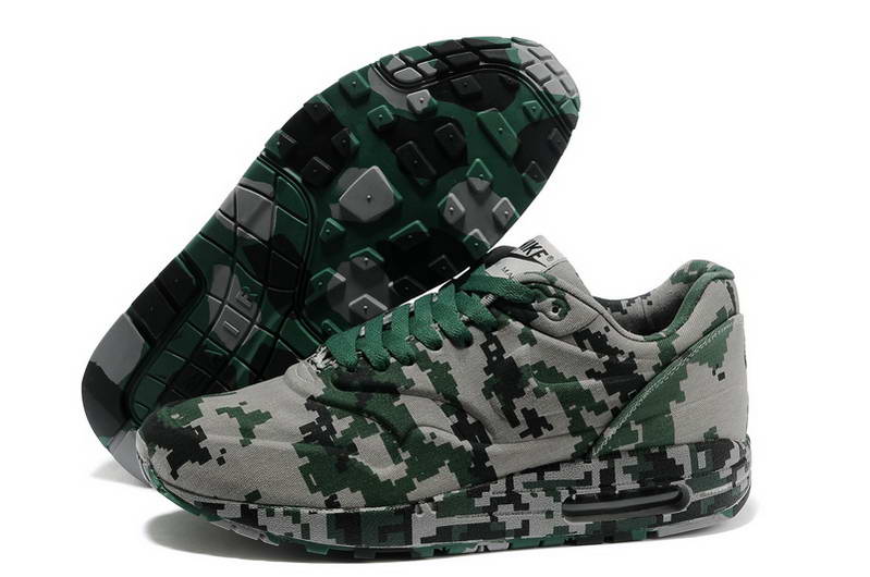 Air Max 87 Chaussures Hommes Jungle Numerique Camouflage Vert Armee Gris